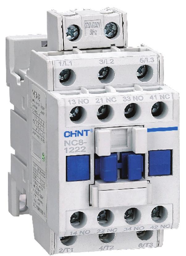 NC8 Serisi Yeni Nesil Kontaktör Genel z IEC 60947-4-1 Standardına uygun olarak üretilmiştir.