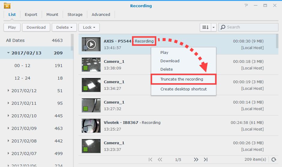 Kayıt İşlemi Sırasında bir Video Dosyasının Kesilmesi Kaydedilmekte olan video klibini kesmek isterseniz, lütfen "- Kayıt" olarak işaretlenen klip üzerine sağ tıklayın ve kaydı hemen durdurmak ve