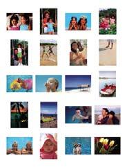 Fotoğrafları yazdırma ve paylaşma 301 Kontak baskı oluşturma Kontak baskılar tek bir sayfada bir dizi minik resim göstererek, görüntü gruplarına kolayca önizleme yapmanıza olanak verir.