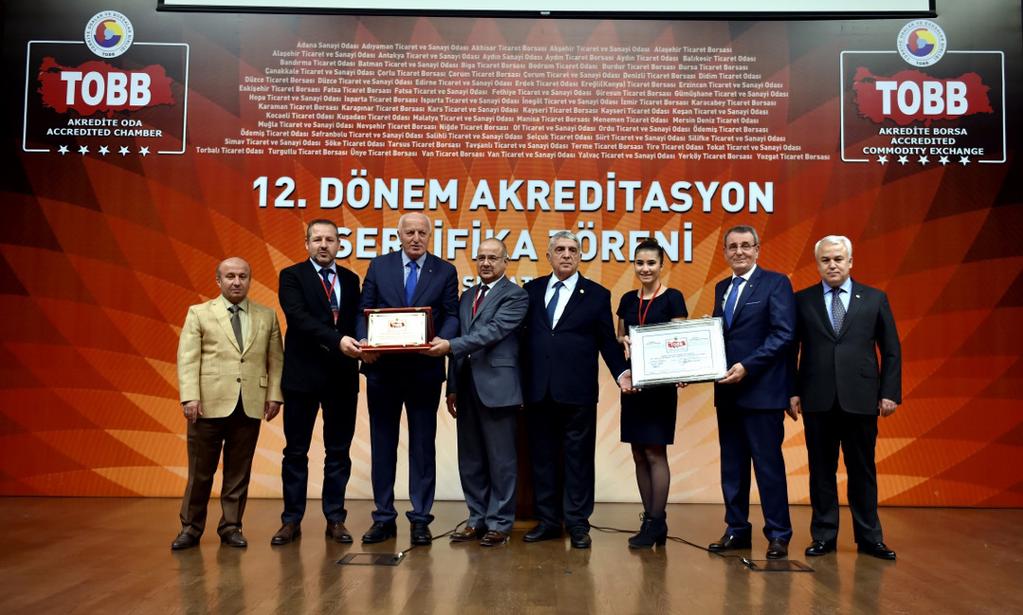 Denizli Ticaret Borsası Dünya Standartlarında Borsa Oldu Türkiye Odalar ve Borsalar Birliği nin (TOBB) 5 yıldızlı akreditasyon sistemine 12.