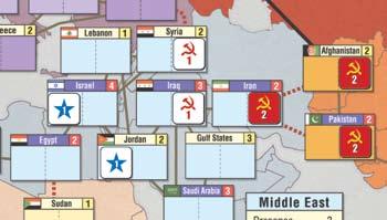 16 Twilight Struggle 2nd Edition Venezuela'daki darbesinin bir anlamı kalmadı. Beyaz Saray'da bazı rahatsız toplantılar yapılıyor olmalı. SSCB Aksiyon Raundu 4: WaRSaW Pact FoRmed (3 Op) etki puanı.