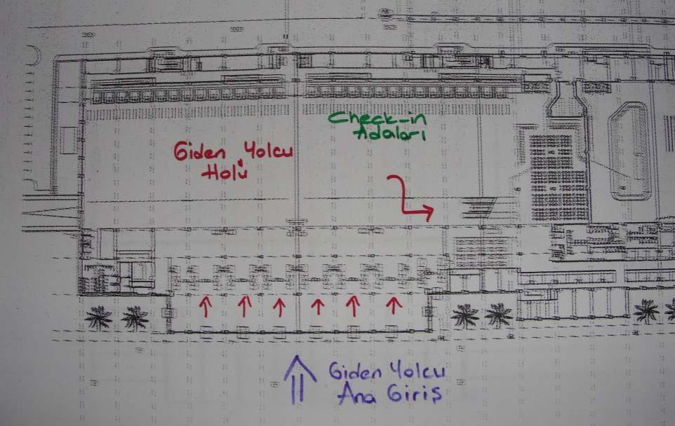 Giden Yolcu Salonu Yolcu Kabul Adaları Ana Giriş Şekil 4.55.