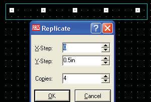 o X-Step: 0, o Y-step: 0.5in, o Copies: 4 seçerek OK dü mesine bas n z. 3.3. Çizgi Hat Ekleme ekil 3.