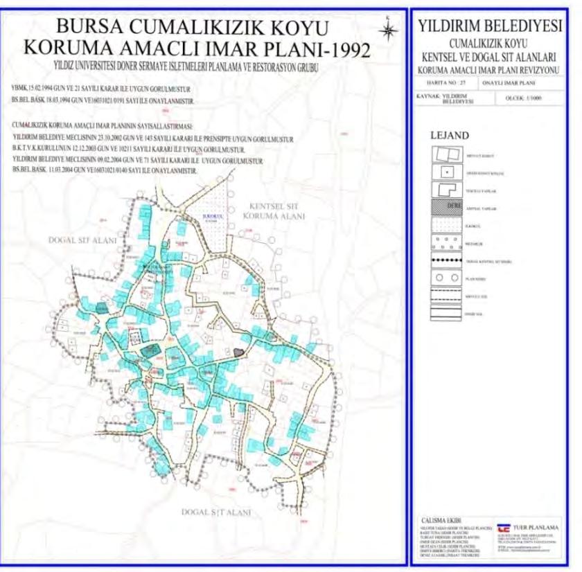 Tamamı Osmanlı kırsal mimarisini yansıtan alan, köy dokusunu korumak hedefli bir planlama ile korunmaktadır. Planda tek yapıdan ziyade, sokak silüeti vb.