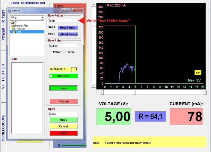 Güç (Besleme) Testi DC Voltaj Akım Grafiği 1. Güç Kablosu elektronik devrenin beslemesine bağlanır. Kırmızı Kablo (+), Siyah kablo (-). (Resim 18) 2.