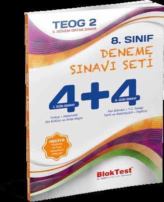 4+4 DENEME SINAVI SETİ 4+4 Deneme Sınavı Seti ile sınavlar çok kolay! 22 TL 5.