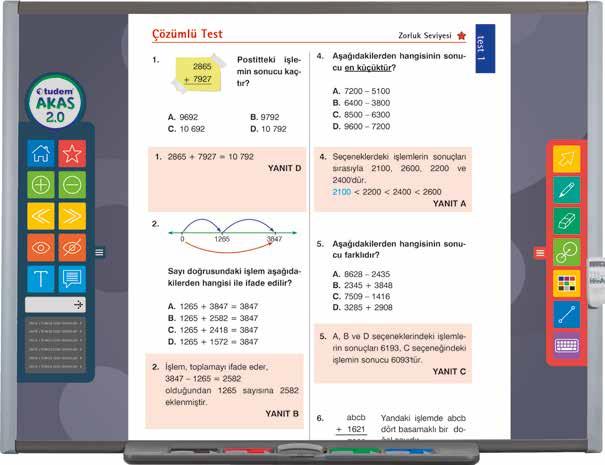 içeriği sınıfa getiren öğrenci akıllı tahtadan takip ederek derse katılır İnternet