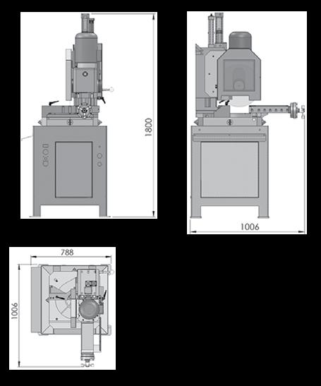 chips and electric pump for blade lubrication and cooling Maximum Ø 350 mm / 370 mm 110 160 x 90 ±