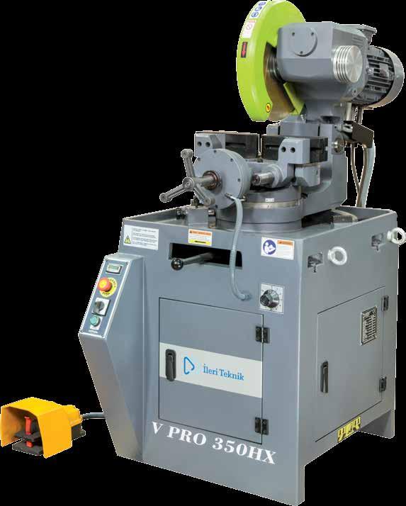 V PRO 350 HX SEMI AUTOMATIC / YARI OTOMATİK Semiautomatic extra heavy duty circular saw for fast cutting different size of metal pipes.