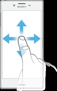 Çekme Listeyi yukarı veya aşağı kaydırın. Örneğin, Ana ekran bölmeleri arasında sola veya sağa kaydırın. Diğer seçenekleri görmek için sola veya sağa çekin.
