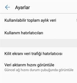 Telefon Yöneticisi Trafik kullanım sıralaması: Her uygulamanın veri kullanımını görüntüleme. Ağa bağlı uygulamalar: Uygulamalar için internet erişim izinlerini yönetme.