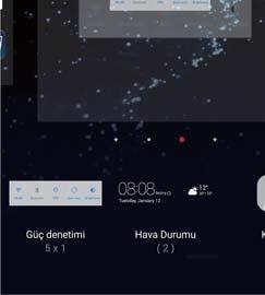 Ekran ve Görüntüleme 2 Taşımak istediğiniz ana ekrana dokunup tutun ve istediğiniz konuma sürükleyin.