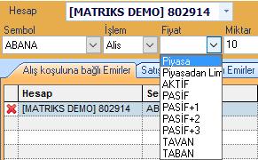 Evet (yes) derseniz, bağlı emirler duracak ama otomatik emir gönderimi kaldırılacaktır. Hayır (No) seçimi ile emirlerin otomatik gönderimi devam edecektir.