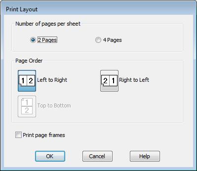 Yazdırmanın Diğer Yolları Windows'ta Ayarların Yapılması Yazıcı sürücüsünün Layout sekmesinde, Page A Layout öğesini seçin. Sonra, N-up öğesini seçin ve Settings düğmesini tıklatın.
