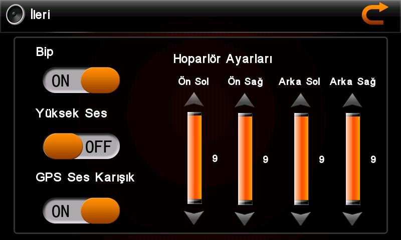 Bip ses ayarını görüntüleme: Ekran bip sesini açıp kapatabilirsiniz. Bu sesi kapattığınızda, ekrana dokunma sesi kapatılır.