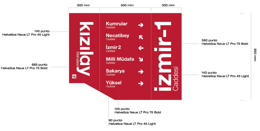 Şekil 29. Cadde girişleri için tasarlanan yönlendirme panosu ve grafiklerinin vektörel tasarımı [parça 2]. Şekil 30. Cadde veya sokak tabelası tasarımı gündüz görüntüsü.