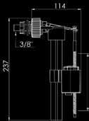 (7022) Alttan Pirinç Su Girişli (3/8 ) Bottom Brass Inlet (3/8 ) Birim Paket Koli