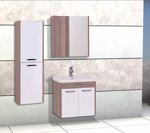 Erciyes 65 cm Banyo Dolabı Erciyes 65 cm Bathroom Cabinet Erciyes Meubles De Salle De Bain Эрджиес Мебель Для Ванной Gövde MDF üzeri lam Kapaklar MDF üzeri melamin desen (Kordoba) Seramik tezgâh 65