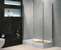cm * Acrylic shower tray * 6 mm tempered clear glass * Wooden floor * Shinny aluminium profile Akrilik panelli duş teknesi 6 mm temperli şeffaf cam Parlak