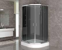 90 x 90 x 25 cm 67 00 x 00 x 25 cm Acrylic shower tray panel, Matt anodised profi le, Back massage, Hand shower, Top shower,