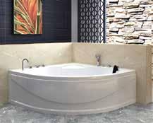 Küvet Acrylic Bathtub - Baignoires Acryliques Акриловые ванны BERGAMA 35 x 35 x 50 cm Hydromassage system