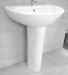 Seramik Ürünler Sanitaryware - Produits en Céramique Сантехника 0PS60057EC Kapris Basin 58cm 580x450 mm With Taphole, With Overflow Suitable with Wall Assembly 0RG3800EC