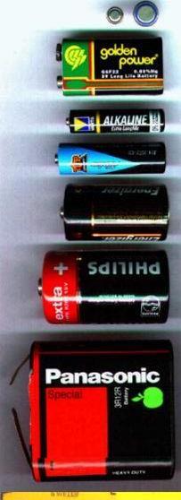 AKIM VE GERİLİM ÖLÇMELERİ Doğru Akım Kaynakları 3R12 Pil D Pil C Pil AA Pil AAA Pil 9V PP3 Pil SR41/AG3 ve SR44/AG13 Buton piller Değişik pil ve bataryalar(üst soldan sağ alta doğru): iki AA, bir D,