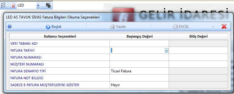 6 BIR ERP E-FATURA MODÜLÜ [BİR YAZILIM LTD. 2004-2017] (3) Tüm Fatura Listesini Seçme düğmesi. (4) Bulunduğunuz Fatura Satırını silme düğmesi. (9) Toplu Aktarma işlemini sonlandırma düğmesi. 5.