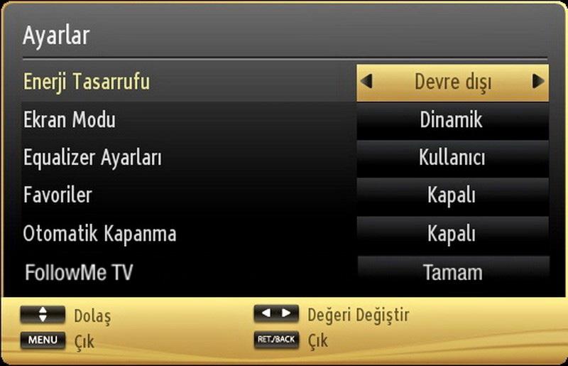 Kanal Listesinin Kullanılması TV, Kanal Listesinde yer alan tüm kaydedilmiş istasyonları sıralar.