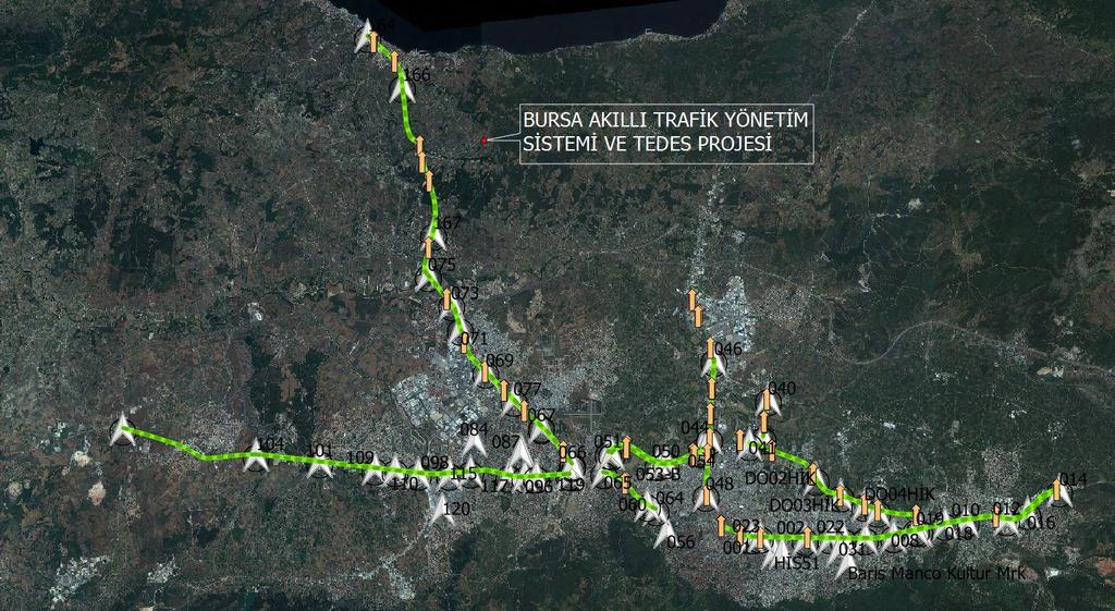 Akıllı Trafik Yönetim Sistemi ve TEDES Bursa Emniyet Müdürlüğü ile ortaklaşa yürütülmekte olan TEDES (Trafik Elektronik Denetleme Sistemi) ile Ulaşım Dairesi