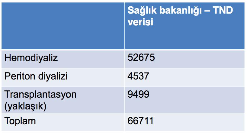 TÜRKİYE DE 2013 SONUNDA