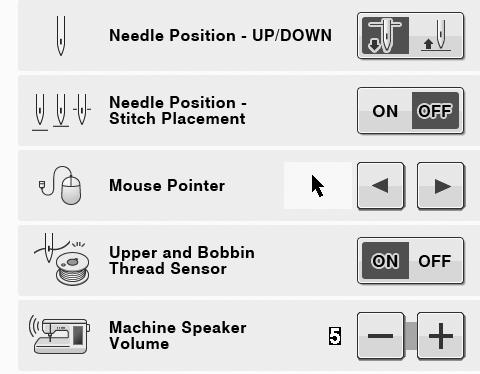 YARARLI FONKSİYONLAR Needle Position - Stith Plement (İğne Konumu - Dikiş Yerleşimi) Needle Position - Stith Plement (İğne Konumu - Dikiş Yerleşimi) ktifken, kesin dikiş yeri elde etmek için iğne