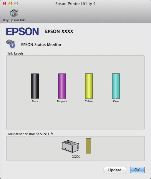 Yazdırma/Kopyalama için Sorun Giderme Geçerli Durum: Mürekkep azaldıysa/tükendiyse veya bakım kutusu dolmak üzereyse/doluysa, How to (Nasıl) düğmesi EPSON Status Monitor 3 penceresinde görünür.