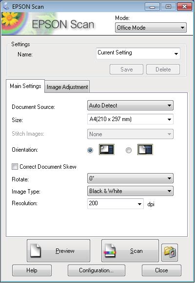 Tarama B C Epson Scan'i başlatın. & Epson Scan Sürücüsünün Başlatılması sayfa 74 Mode (Mod) listesinden Office Mode (Ofis Modu)'nu seçin. D E F G H Document Source (Belge Kaynağı) ayarını seçin.