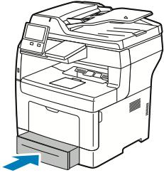 Kağıt ve Ortam 4. Kaseti tekrar yazıcıya takmadan önce kağıt yükleyin. Ayrıntılar için bkz. Kaset 1-4'e Kağıt Yerleştirme.