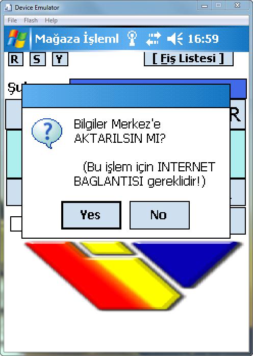 BİLGİ AKTAR Aktarım işlemi, el terminalindeki hareketlerin merkeze gönderilmesi işlemidir.