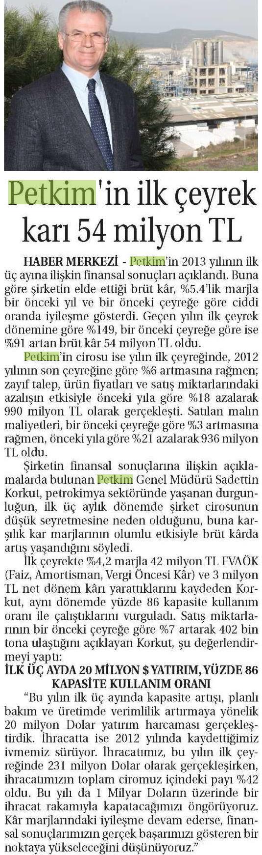 .. Yayın Adı Ticaret Gazetesi Yayın Tarihi 04.05.