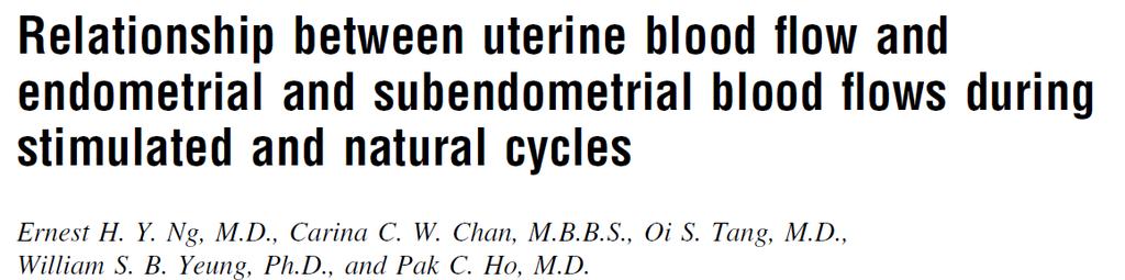 Endometrial ve subendometrial kan