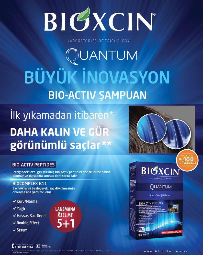 Saç Sağlığı 14 İNTERNETTEN ALIMLARA % 4 İSKONTO AVANTAJI BIOXCIN QUANTUM DBL.EFF. SMP.