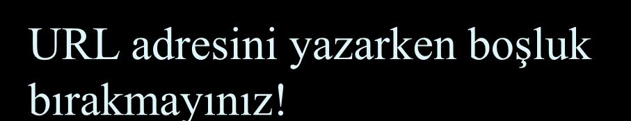 Üç link oluşturuldu. <! Üç test linki --> <p><a href = "http://www.akdeniz.edu.tr">a.ü.