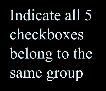 value= mushroom /> Mushroom <input type= checkbox name= things value= chicken /> Chicken <input type=