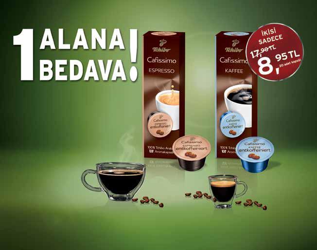 Kapsül Kahve Lezzeti Şimdi Daha Avantajlı! istediğiniz kapsül kahvelerden 8 adet alın, 7 adet fiyatı ödeyin.
