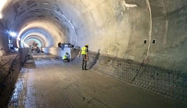 kapsamında, 1094 m ray altı betonu ve 3940 adet