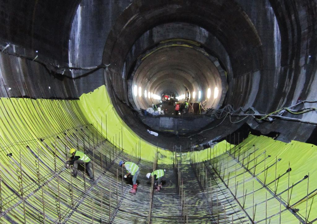 Marmaray Betonarme Projeleri (Taisei Corporation) Kuzey ve Güney PF, PFV-S ve PFV-L Tünellerinde Geçici Betonarme Kaplama İşleri Kuzey ve Güney Tünelleri Betonarme Kemer Kaplama İşleri Sirkeci