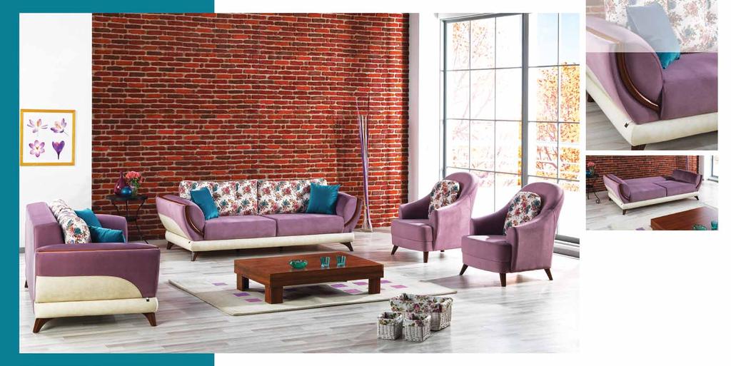 YAPRAK koltuk takımı / sofa set 97 80 80 88 85 96 240 220 yatak