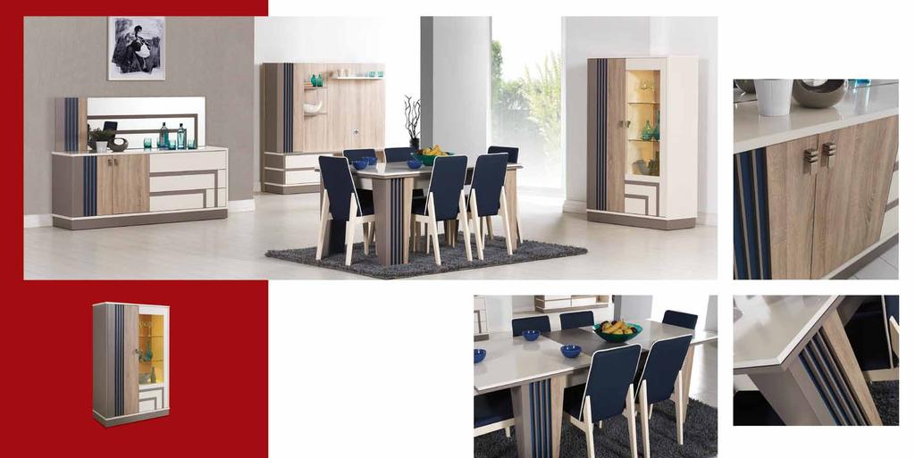 SEMA yemek odası / diningroom SEMA YEMEK ODASI Y / H G / W D / D VİTRİN 1753