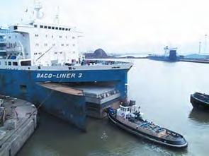 1N (Konteyner ve Baco Liner Lash-barge birlikte taşınmaktadır, barclar geminin ön