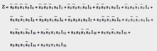 Select Bits OUTPUT S 3 S 2 S 1 S 0 z 0 0 0 0 I 0 0 0 0 1 I 1 0 0 1 0 I 2 0 0