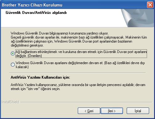 Klolu Ağ Winows Klolu Ağ Bğlntısı (Ethernet) öğesini seçin ve sonr İleri öğesini tıkltın.