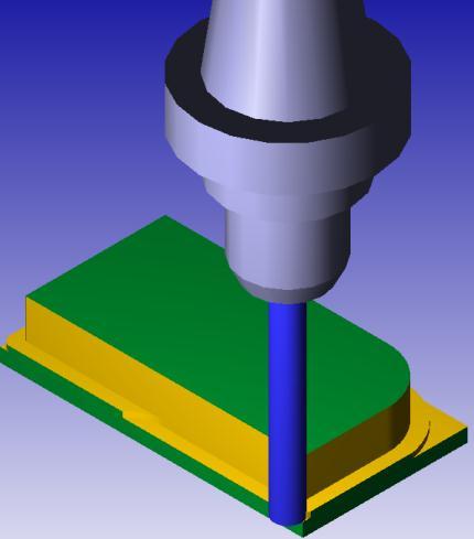 Ses3000 CNC TAKIM TEZGAHLARI ve CAD/CAM BİLGİSAYAR SİSTEMLERİ LTD. ŞTİ. Tel : (0212) 674 25 07-08 Faks : (0212) 613 88 68 E-Posta : bilgi@ses3000.com http : www.ses3000.com. Şekil 6.8. Kontur ĠĢleme için takım yolu KATI canlandırması (Simülasyonu).